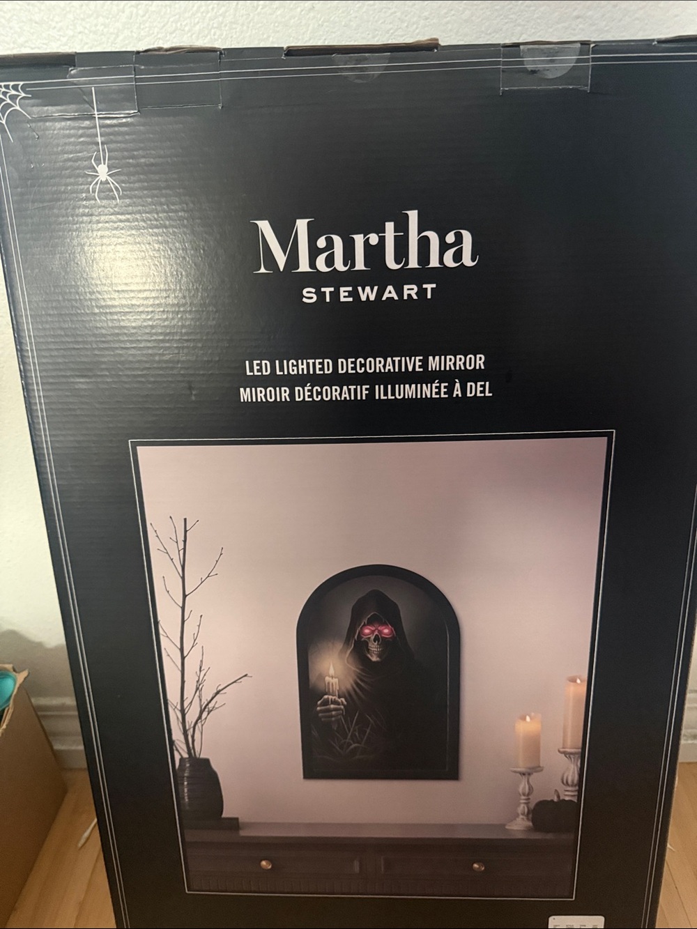 Martha Stewart Black LED Lighted Decorative Mirror